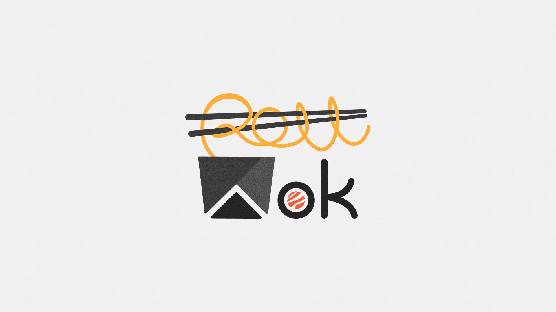 Разработка логотипа суши-бара «Roll Wok Club» в Янауле
